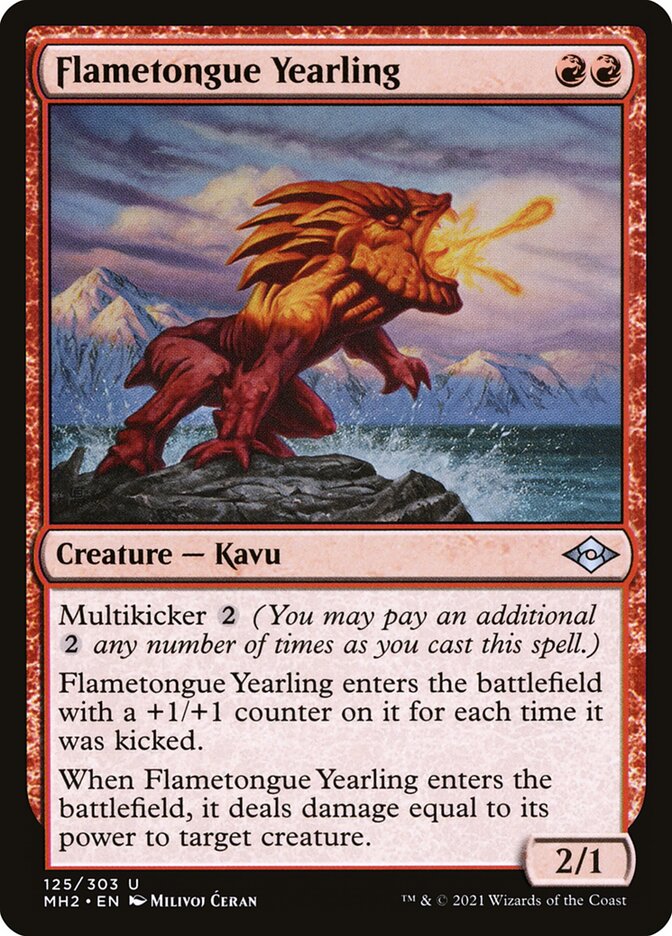Flametongue Yearling 125 (Modern Horizons 2)