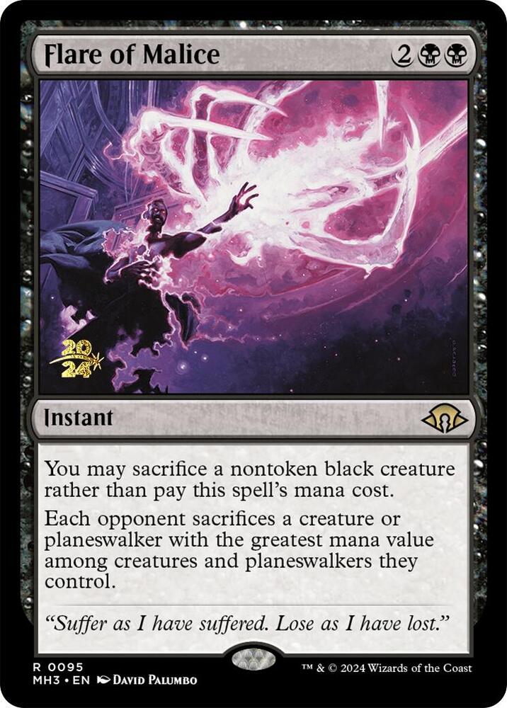 Flare of Malice 95s/90 (Prerelease Cards)  - Foil