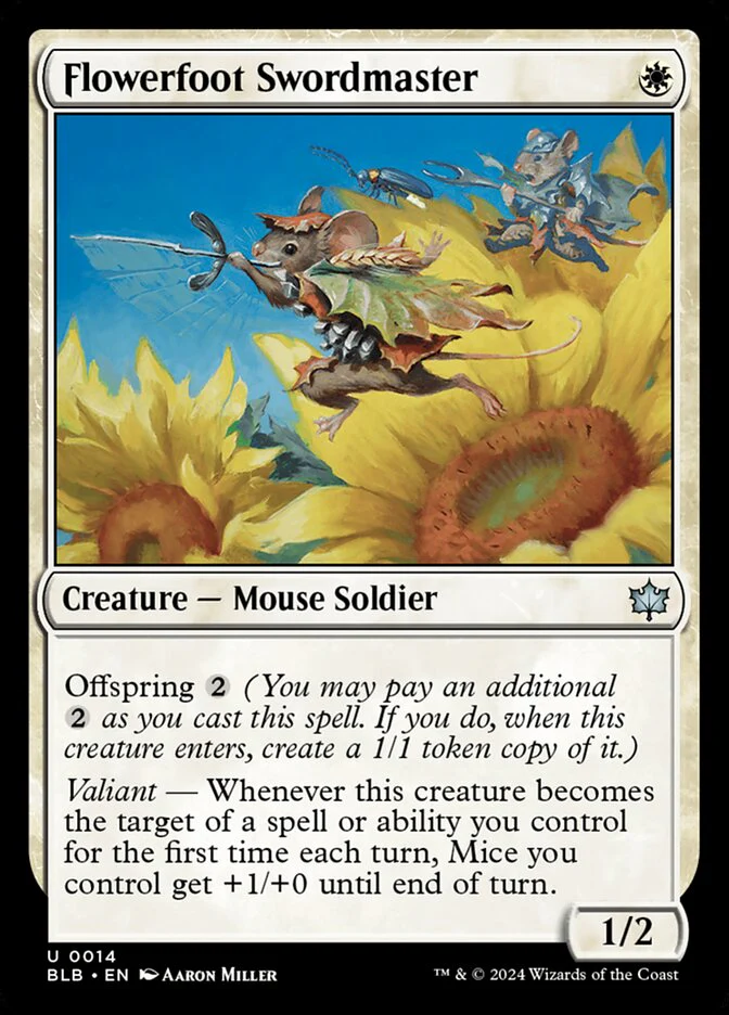 Flowerfoot Swordmaster 14 (Bloomburrow)  - Foil