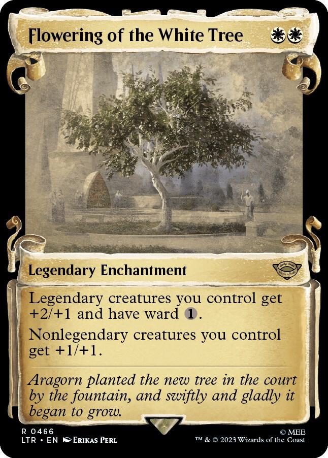 Flowering of the White Tree 466 (Universes Beyond: The Lord of the Rings: Tales of Middle-earth)  - Showcase Scroll Foil