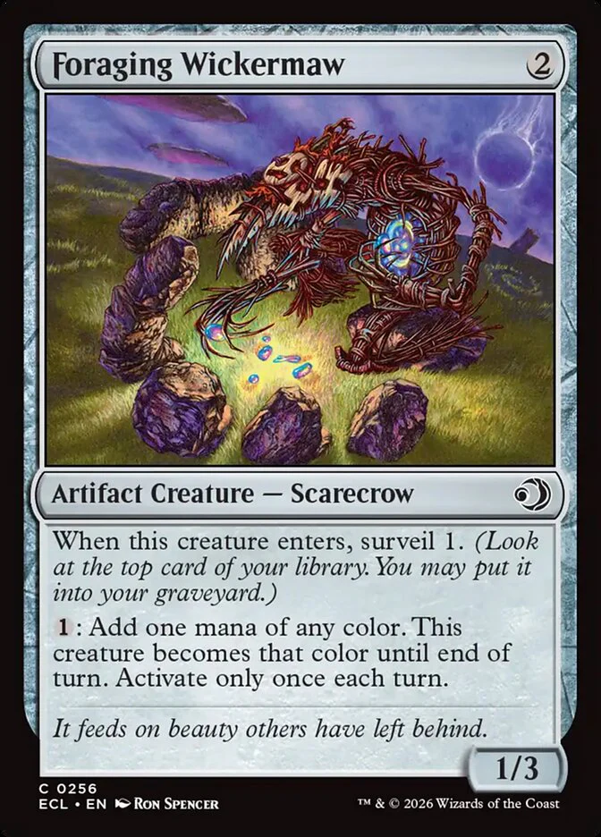 Foraging Wickermaw 256 (Lorwyn Eclipsed) - Foil