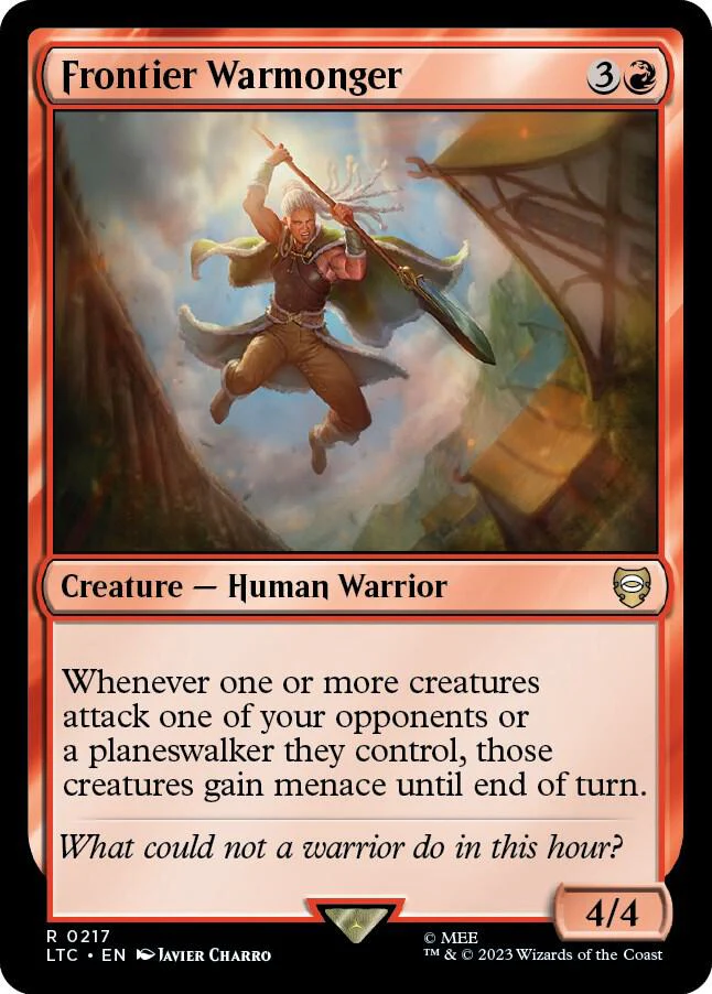 Frontier Warmonger 217/347 (Commander: The Lord of the Rings: Tales of Middle-earth)