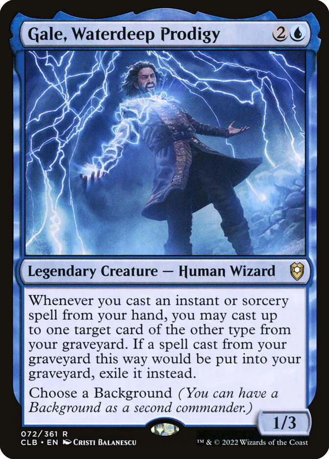 Gale, Waterdeep Prodigy 72 (Commander Legends: Battle for Baldur's Gate)