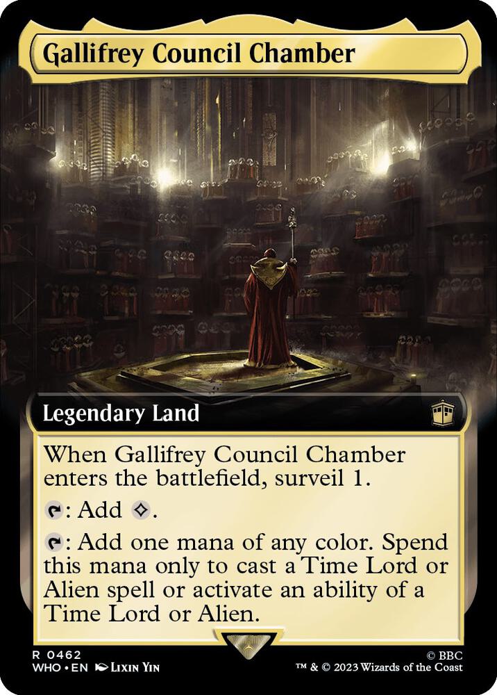 Gallifrey Council Chamber 462/331 (Universes Beyond: Doctor Who)  - Extended Art Foil