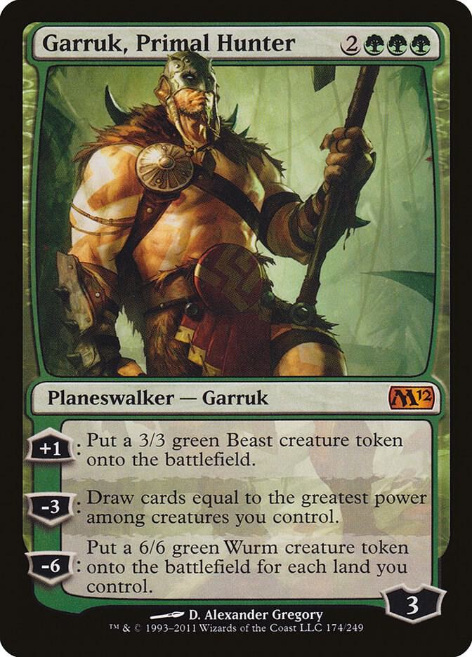 Garruk, Primal Hunter 174/249 (Magic 2012 (M12))  - Foil