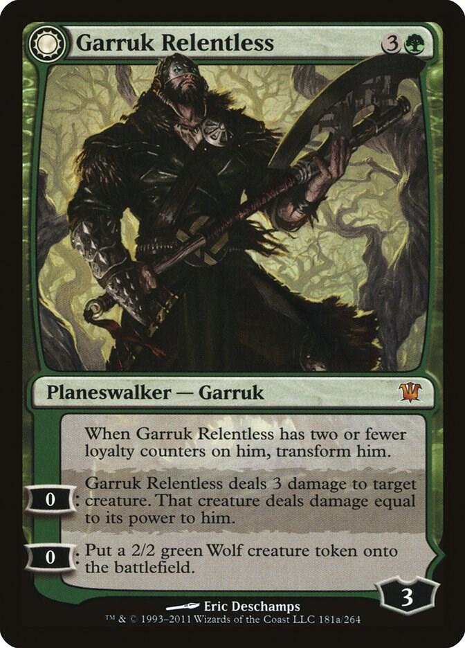 Garruk Relentless // Garruk, the Veil-Cursed 181/264 (Innistrad)