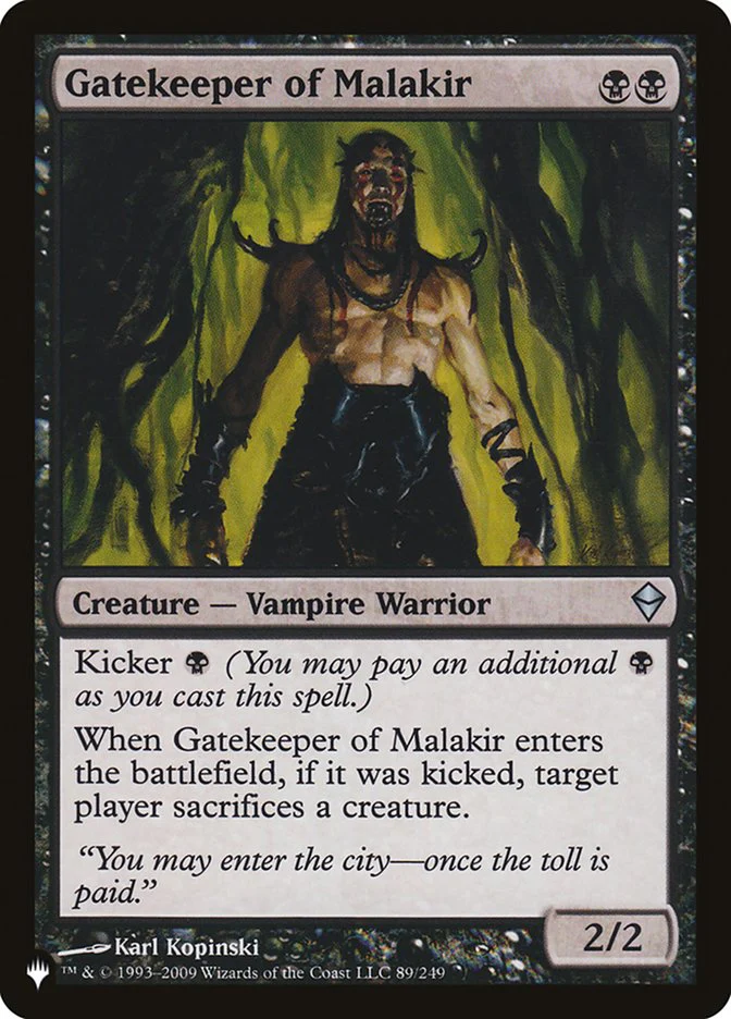 Gatekeeper of Malakir ZEN-89/5075 (The List Reprints)