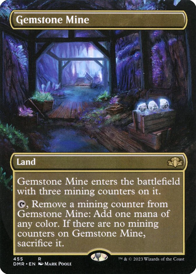 Gemstone Mine 455/261 (Dominaria Remastered)  - Borderless Foil