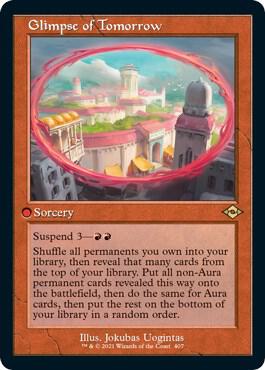 Glimpse of Tomorrow Retro Frame Foil Etched 407 (Modern Horizons 2)  - Foil