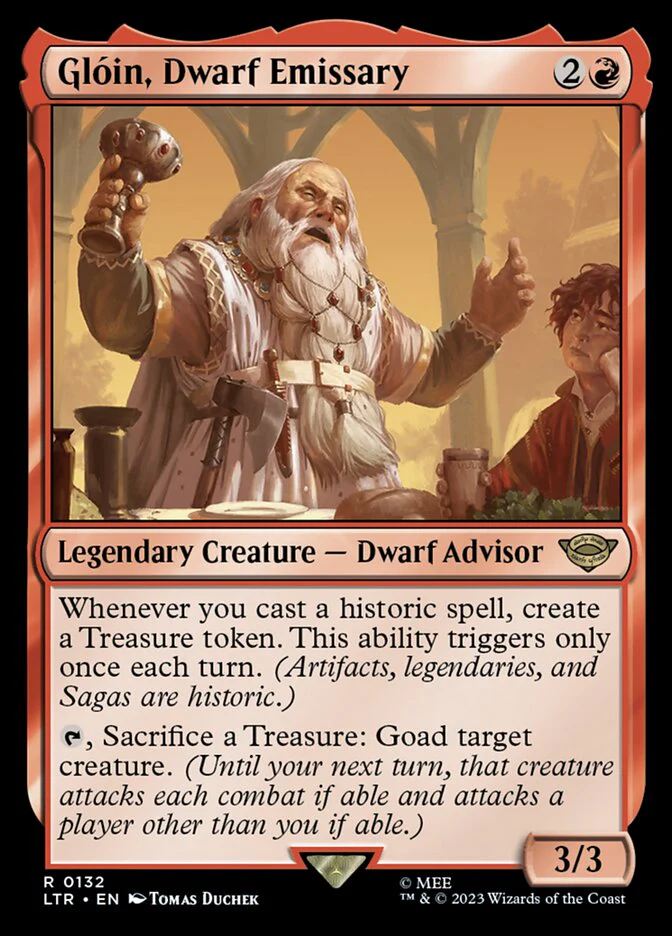 Glóin, Dwarf Emissary 132/281 (Universes Beyond: The Lord of the Rings: Tales of Middle-earth)  - Foil