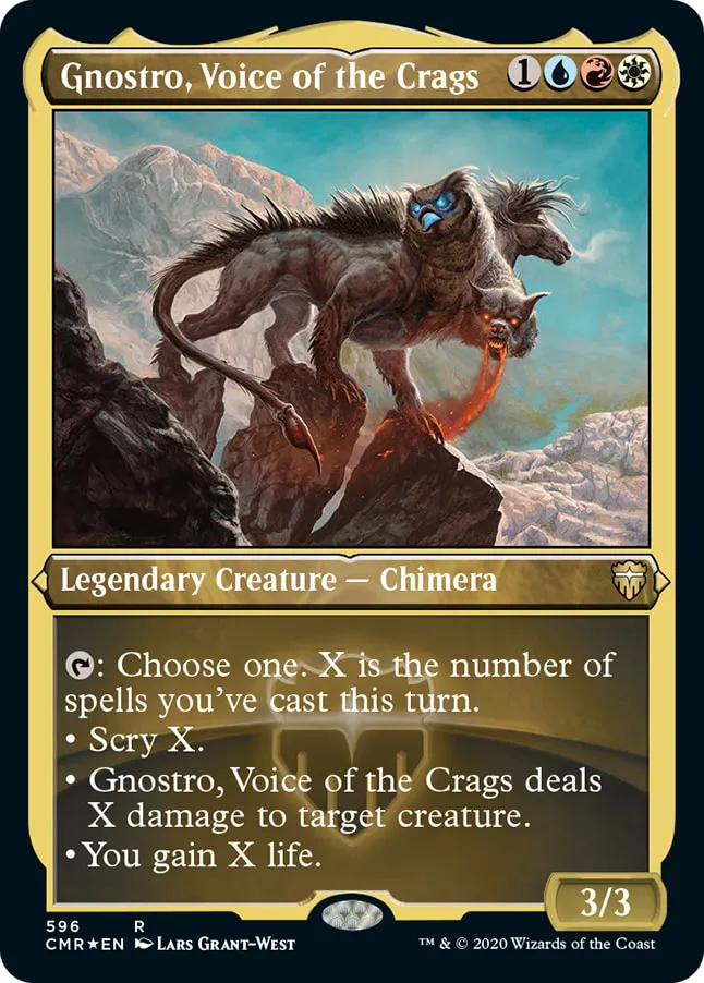 Gnostro, Voice of the Crags 596 (Commander Legends)  - Etched Foil