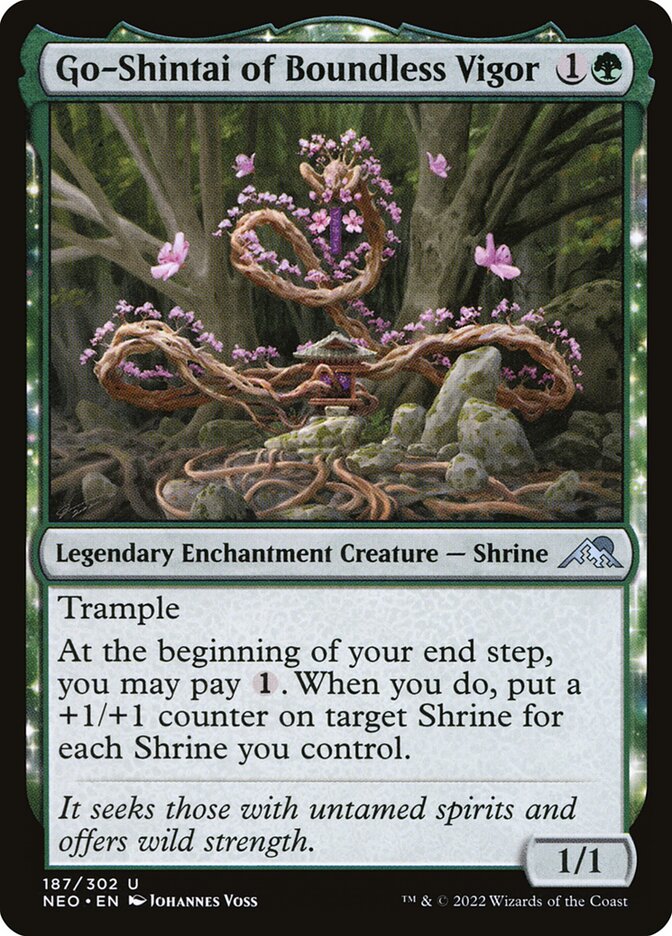 Go-Shintai of Boundless Vigor 187 (Kamigawa: Neon Dynasty)  - Foil