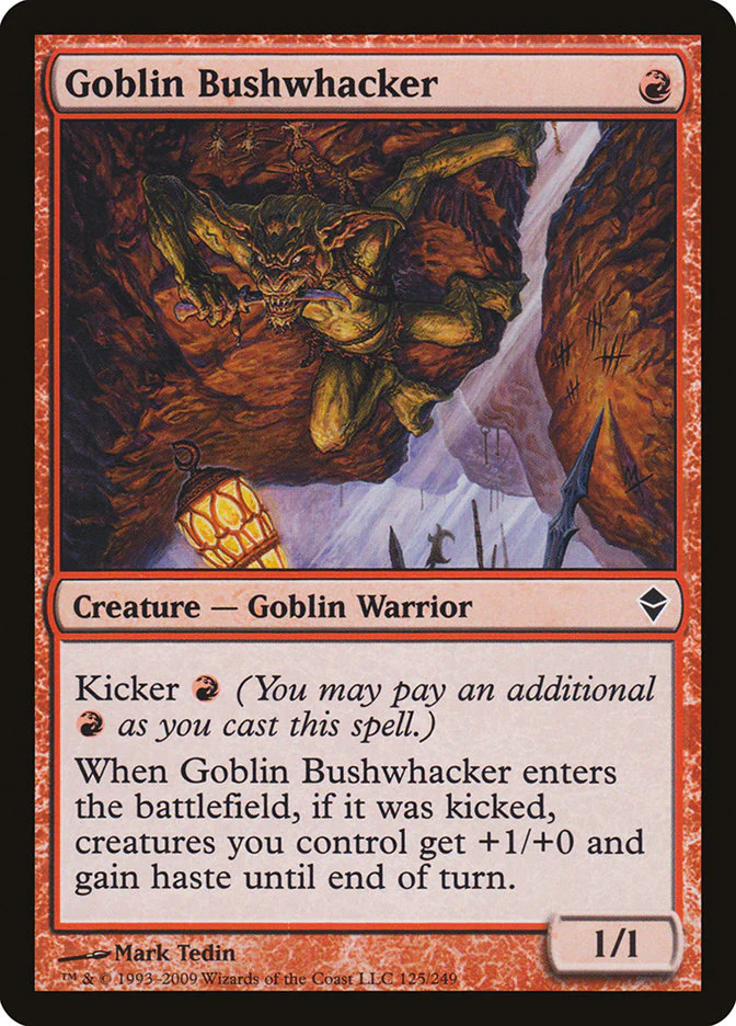 Goblin Bushwhacker 125/249 (Zendikar)  - Foil