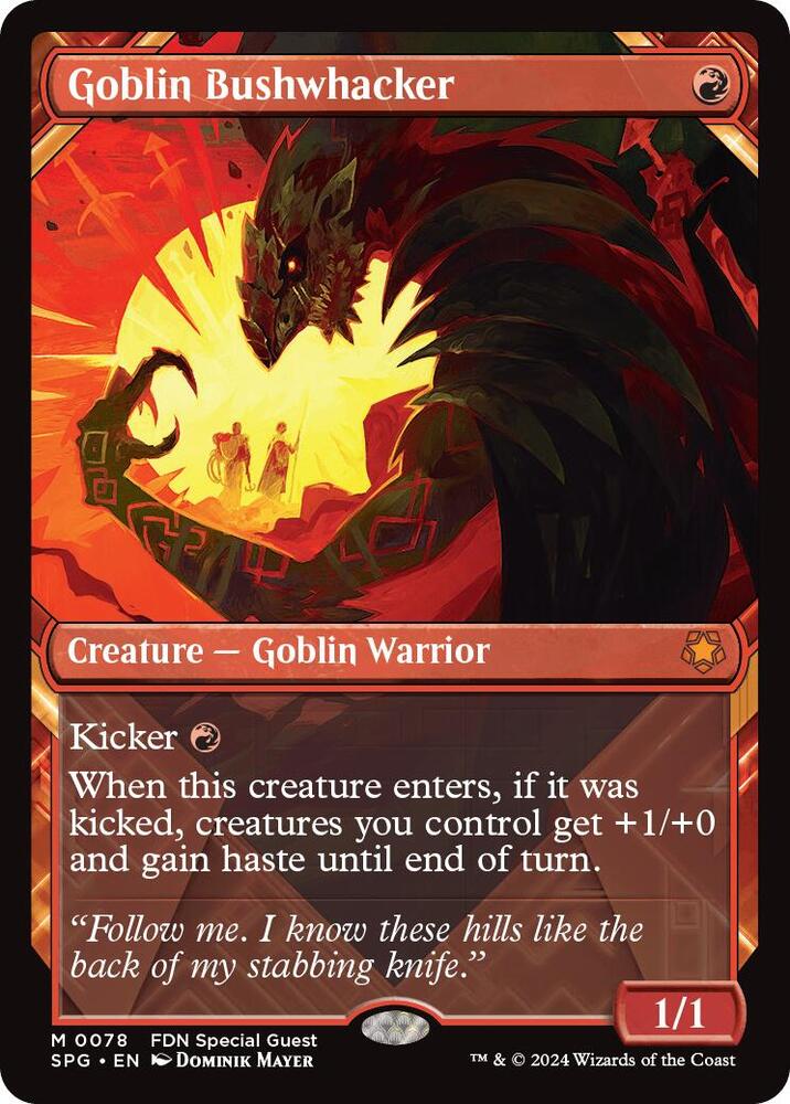 Goblin Bushwhacker 78/0 (Special Guests)  - Showcase Foil