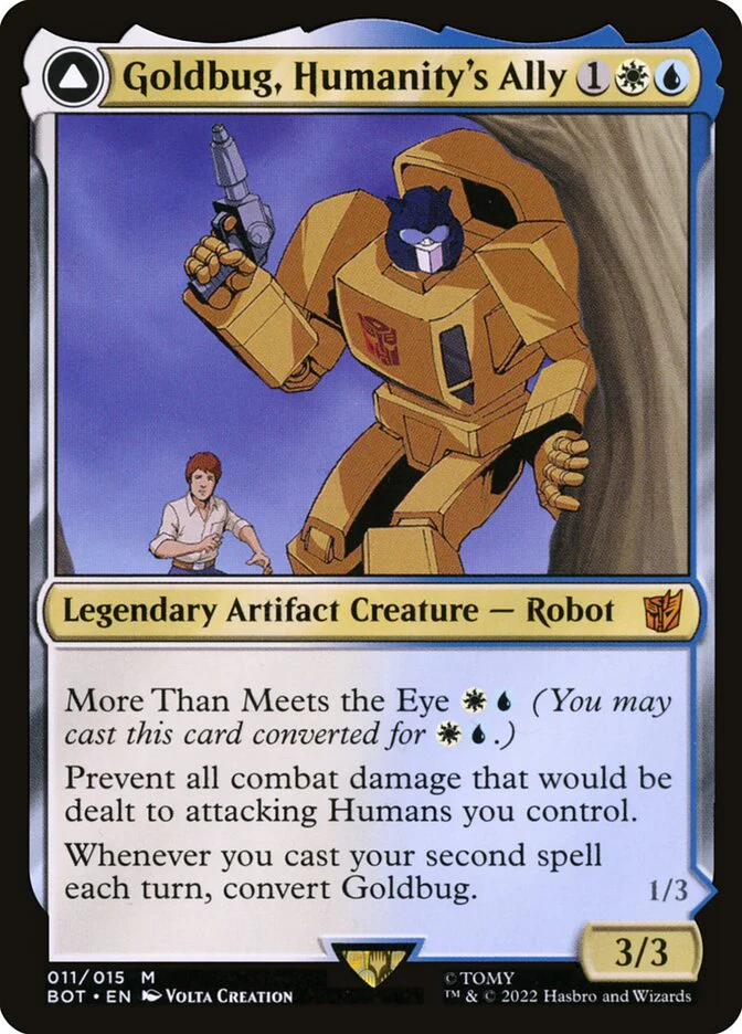 Goldbug, Humanity's Ally // Goldbug, Scrappy Scout 11 (Universes Beyond: Transformers)