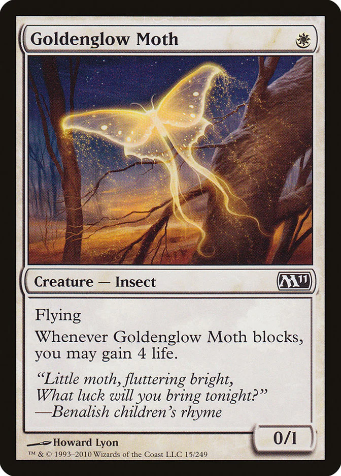Goldenglow Moth 15/249 (Magic 2011 (M11))  - Foil