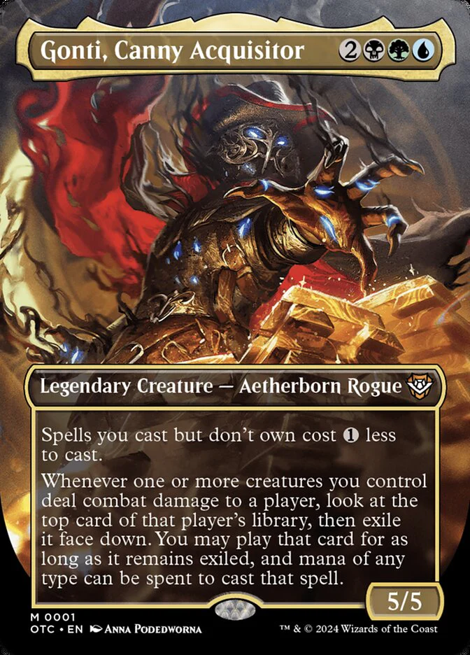 Gonti, Canny Acquisitor 1 (Commander: Outlaws of Thunder Junction)  - Borderless Foil