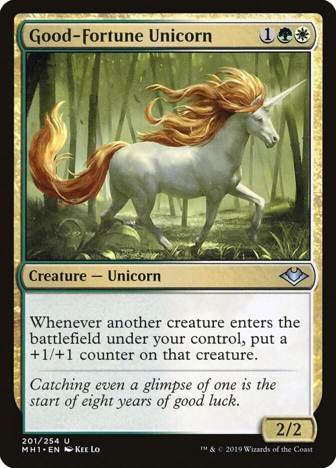 Good-Fortune Unicorn 201/254 (Modern Horizons)  - Foil
