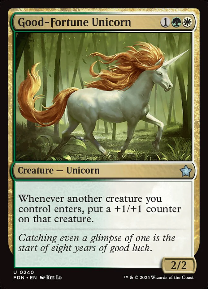 Good-Fortune Unicorn 240 (Foundations) - Foil