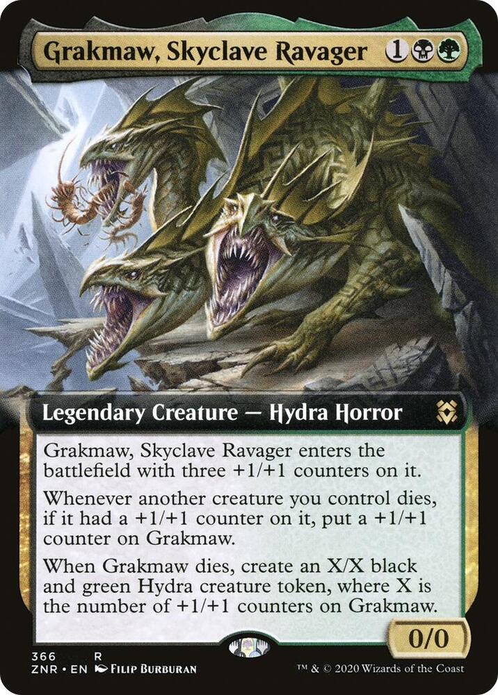 Grakmaw, Skyclave Ravager 366/280 (Zendikar Rising)  - Extended Art Foil