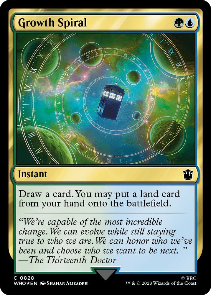 Growth Spiral 828/331 (Universes Beyond: Doctor Who)  - Surge Foil
