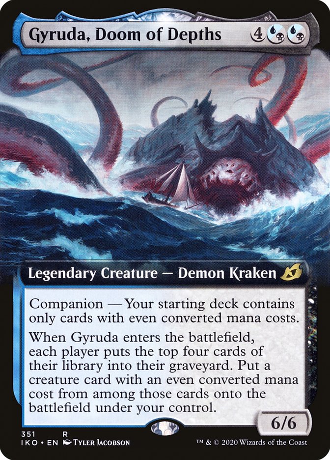 Gyruda, Doom of Depths 351/274 (Ikoria: Lair of Behemoths)  - Extended Art Foil
