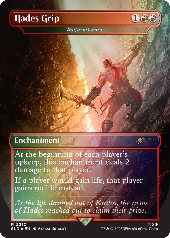 Hades Grip // Sulfuric Vortex 2210 (Secret Lair Drop Series)  - Borderless Rainbow Foil