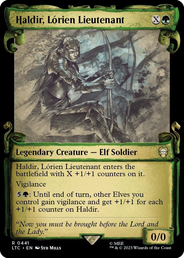Haldir Lorien Lieutenant Showcase Scrolls 441 (Commander: The Lord of the Rings: Tales of Middle-earth)  - Showcase Scroll Foil