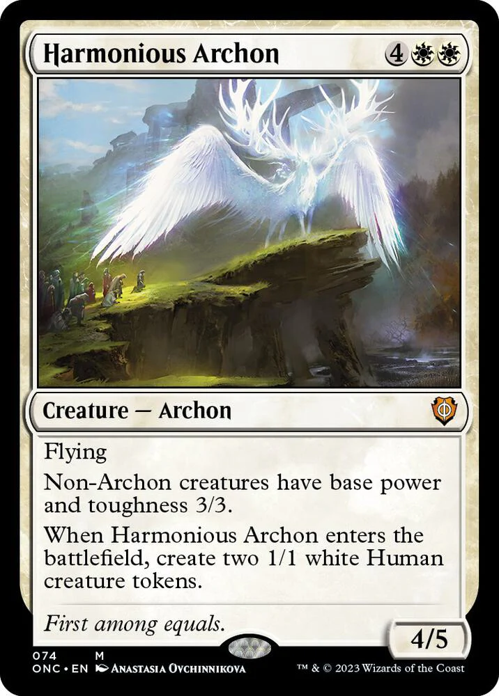 Harmonious Archon 74/28 (Commander: Phyrexia: All Will Be One)