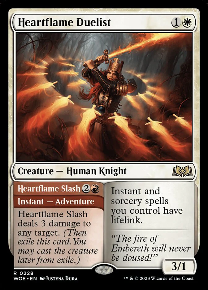 Heartflame Duelist // Heartflame Slash 228/276 (Wilds of Eldraine)  - Foil