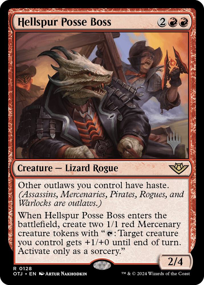 Hellspur Posse Boss 128p/160 (Promo Pack: Outlaws of Thunder Junction)  - Foil