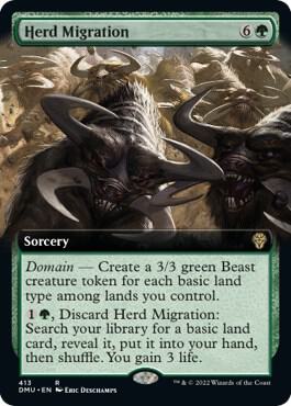 Herd Migration Extended Art 413/281 (Dominaria United)