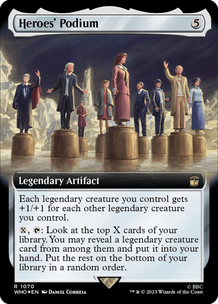 Heroes' Podium 1070/331 (Universes Beyond: Doctor Who)  - Extended Art Surge Foil