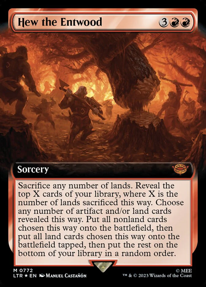 Hew the Entwood 772/281 (Universes Beyond: The Lord of the Rings: Tales of Middle-earth)  - Extended Art Foil