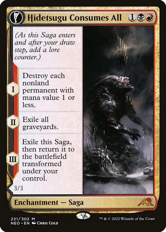 Hidetsugu Consumes All // Vessel of the All-Consuming 221 (Kamigawa: Neon Dynasty)