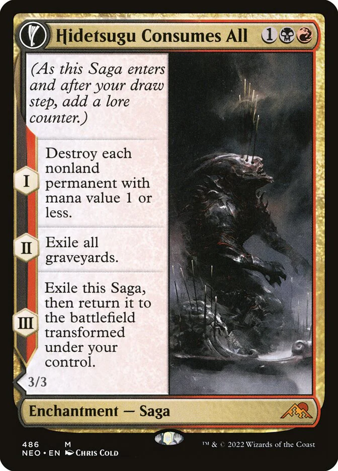 Hidetsugu Consumes All // Vessel of the All-Consuming 486/302 (Kamigawa: Neon Dynasty)  - Foil