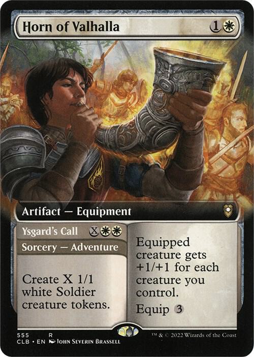 Horn of Valhalla Extended Art 555/361 (Commander Legends: Battle for Baldur's Gate)  - Foil