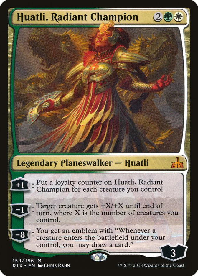 Huatli, Radiant Champion 159/196 (Rivals of Ixalan)