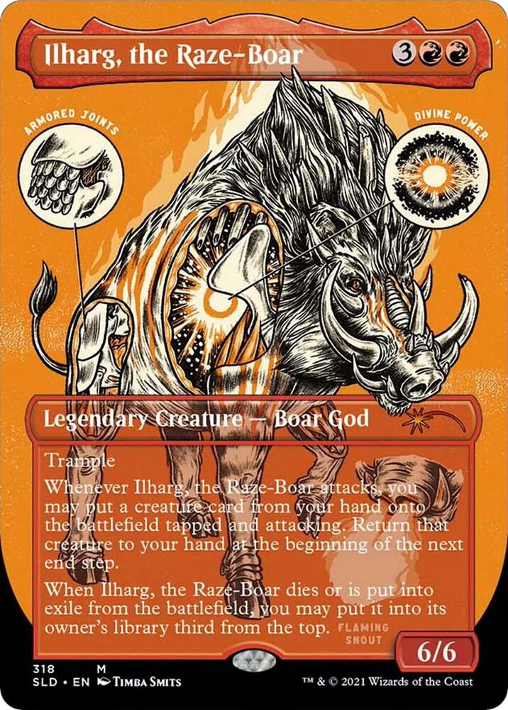 Ilharg, the Raze-Boar 318 (Secret Lair Drop Series)  - Borderless Etched Foil