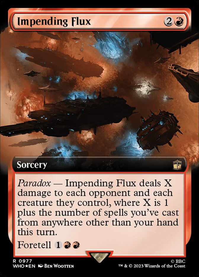 Impending Flux 977/331 (Universes Beyond: Doctor Who)  - Extended Art Surge Foil