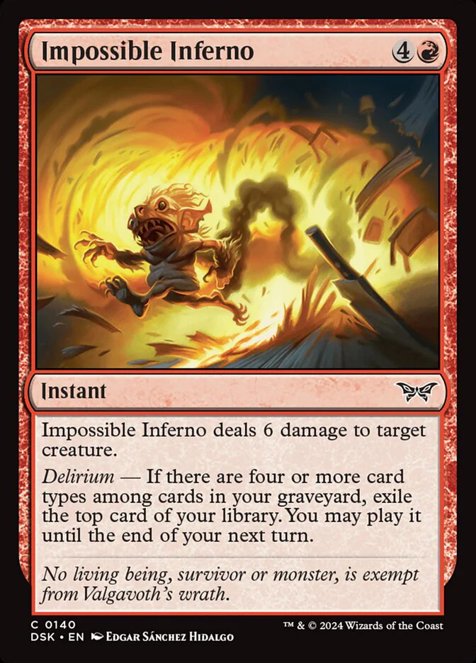 Impossible Inferno 140/286 (Duskmourn: House of Horror)