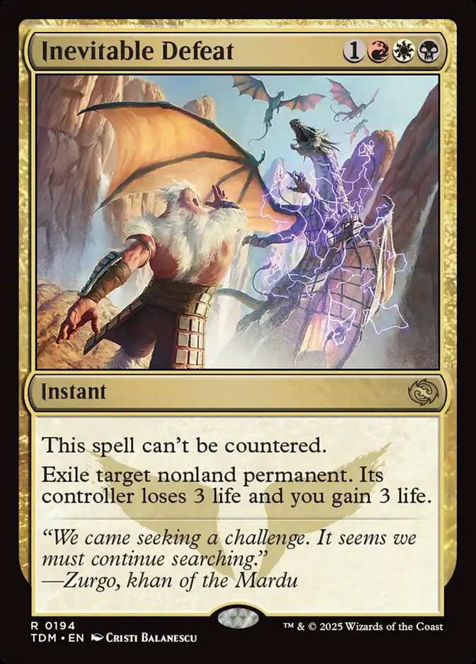 Inevitable Defeat 194/291 (Tarkir: Dragonstorm)