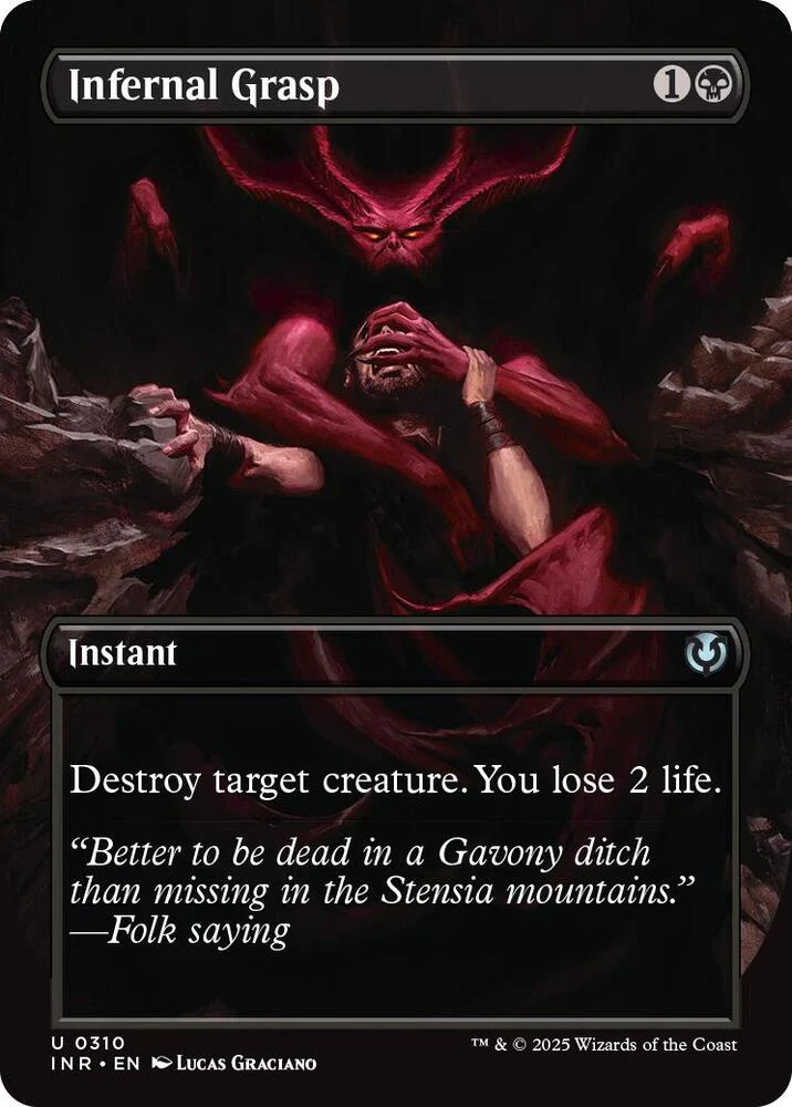 Infernal Grasp (Dupe) 310 (Innistrad Remastered)  - Borderless Foil