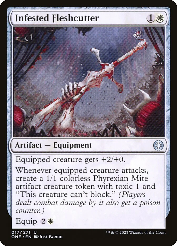 Infested Fleshcutter 17 (Phyrexia: All Will Be One)  - Foil