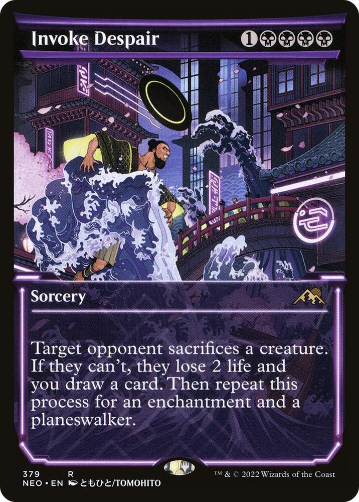 Invoke Despair 379/302 (Kamigawa: Neon Dynasty)  - Showcase Foil
