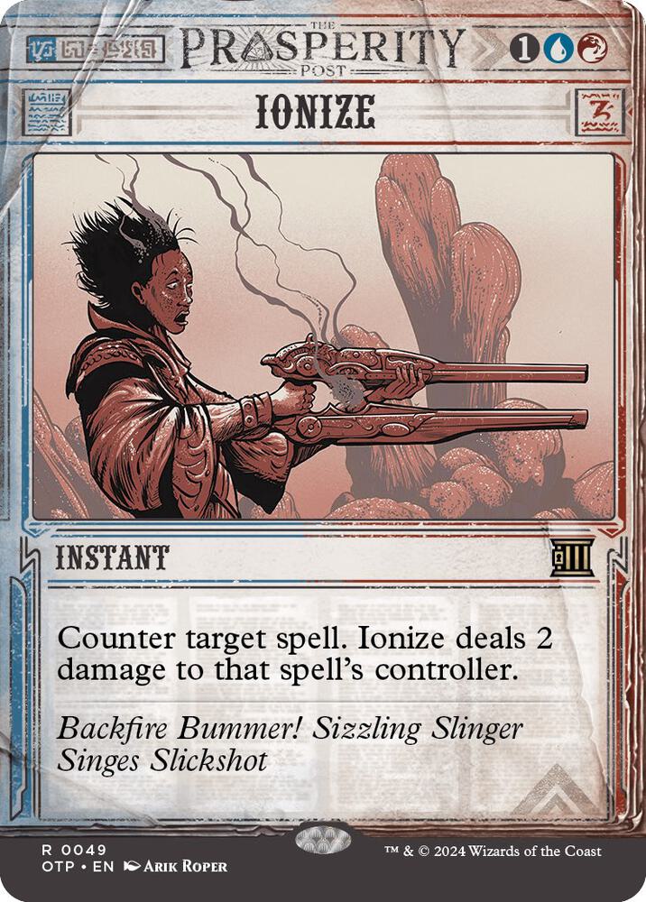 Ionize 49/65 (Outlaws of Thunder Junction: Breaking News)  - Showcase Foil