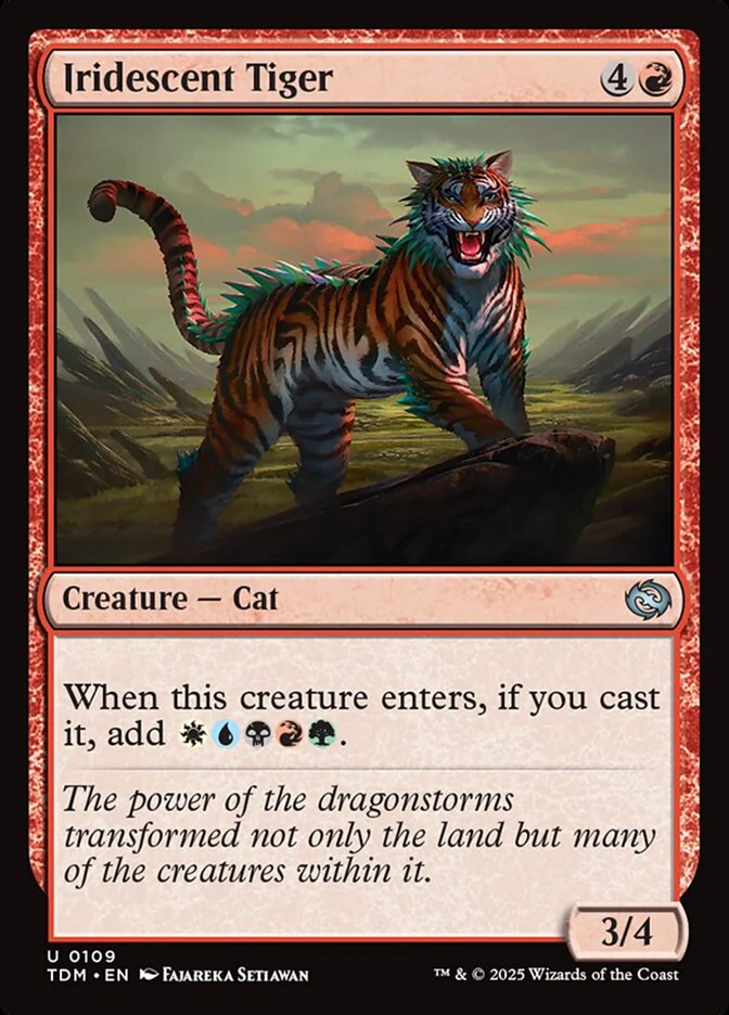 Iridescent Tiger 109 (Tarkir: Dragonstorm)  - Foil