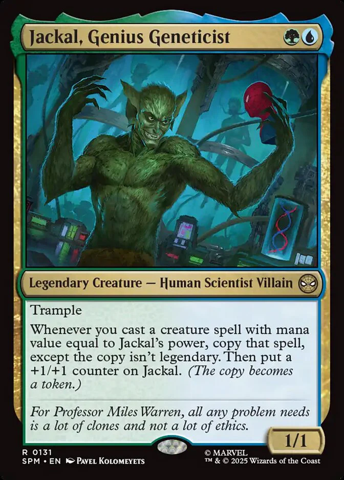 Jackal, Genius Geneticist 131/198 (Marvel's Spider-Man)  - Foil