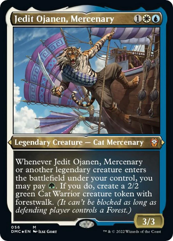 Jedit Ojanen Mercenary Foil Etched 56 (Commander: Dominaria United)  - Foil