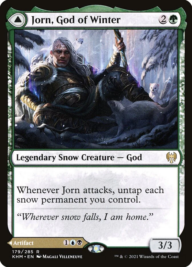 Jorn, God of Winter // Kaldring, the Rimestaff 179/285 (Kaldheim)  - Foil